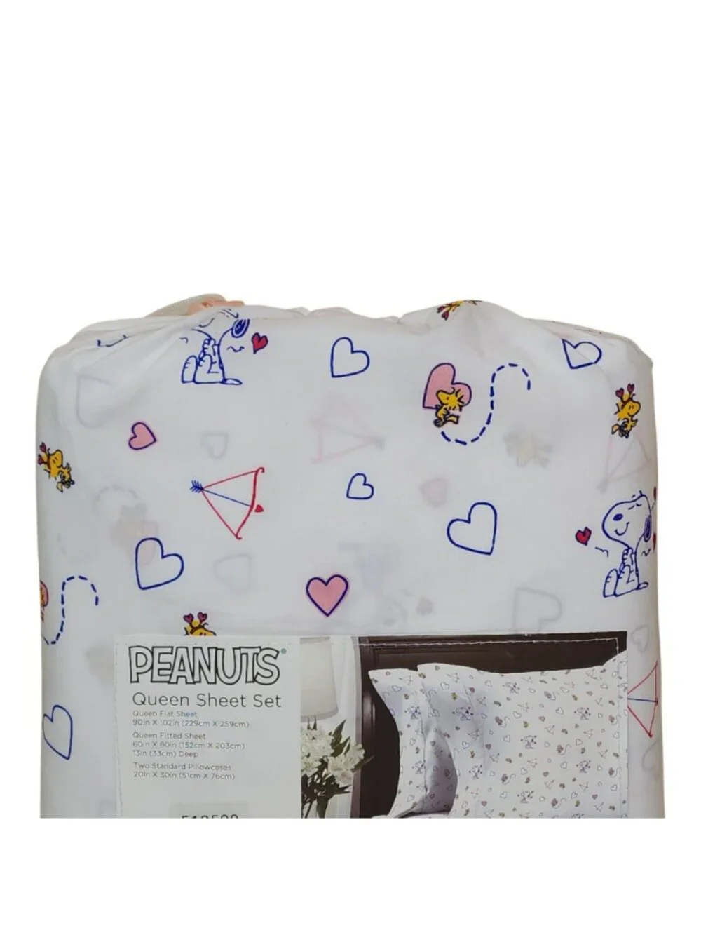 Peanuts Snoopy Queen Sheet Set By Berkshire Hearts Valentines Anniversary